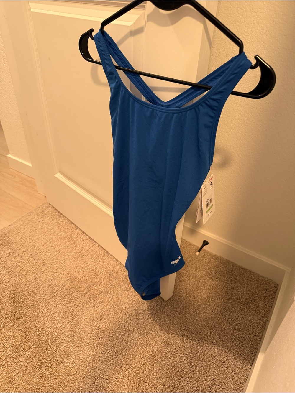 Speedo Royal Blue One-Piece Swimsuit with Cross-Back Straps